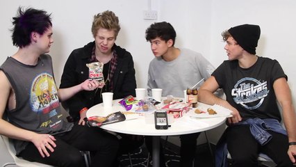 5 Seconds of Summer tuck into some English food...it didn't go down too well