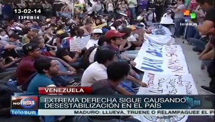 Opositores venezolanos llevan a cabo actos de violencia en Caracas