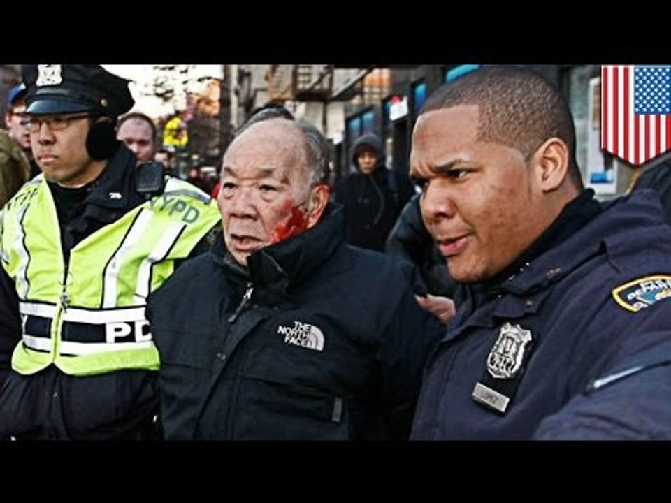 Police brutality: New York police beat old man for jaywalking