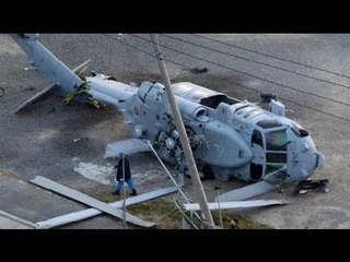 U.S. Navy helicopter crash lands in Japan