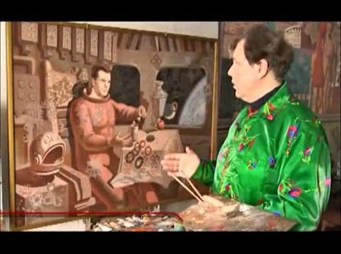 Завтрак Гагарина - картина в работе. Художник Алексей Акиндинов. 06.09.2012. 5 Новостей .