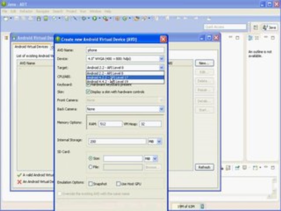 Développement Android - pré-requis : 2 - Paramétrage d'Eclipse