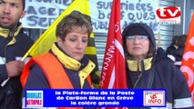 TV Bordeaux 33 la colère gronde chez les facteurs factrices de la plate-forme du courrier de CARBON  BLANC en Grève