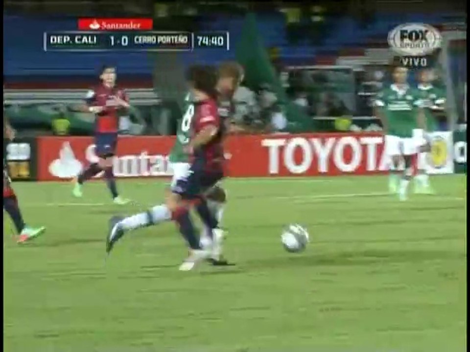 DEPORTIVO CALI 1X0 CERRO PORTEÑO FEBEREO 12 DE 2014 COPA LIBERTADORES