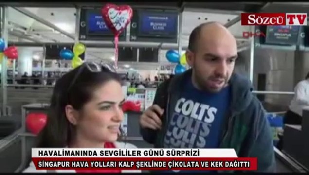 Havalimanında sevgililer günü sürprizi