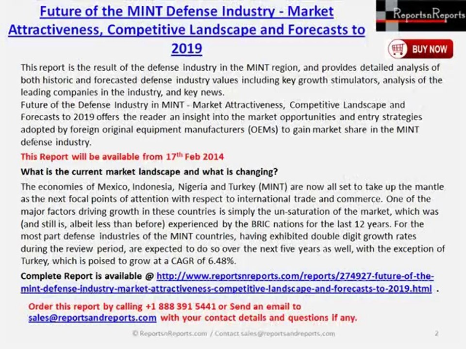 MINT Defense Industry 2019