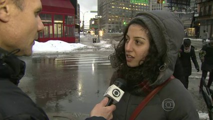 Bom Dia Brasil - Forte nevasca mata 22 pessoas nos Estados U