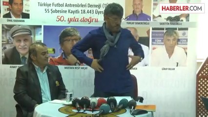 Eski Trabzonspor Teknik Direktörü Akçay'ın basın toplantısı -