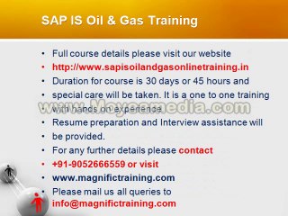sap is oil & gas online training