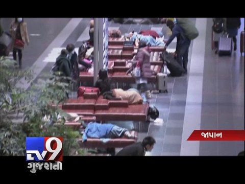 Heavy snowfall in decades hits Japan, grounds over 100 flights - Tv9 Gujarati