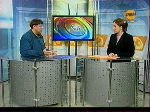 Прямой эфир. Гость студии - художник Алексей Акиндинов. Телекомпания Рен Рязань . 25 марта 2010 год.