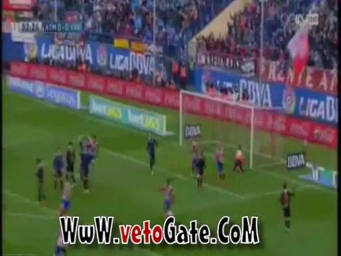 راؤول جارسيا يتقدم بالهدف الاول اتلتيكو مدريد فى بلد الوليد