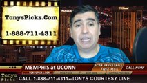 Connecticut Huskies vs. Memphis Tigers Pick Prediction NCAA College Basketball Odds Preview 2-15-2014