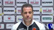 Conférence de presse Angers SCO - Stade Lavallois (1-1) : Stéphane MOULIN (SCO) - Philippe  HINSCHBERGER (LAVAL) - 2013/2014