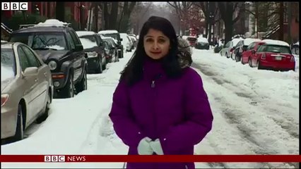 BBC News - US north-east hit by second wave of huge snow storm