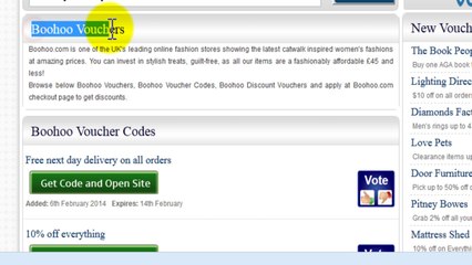 Boohoo Vouchers at www.vouchervista.com/