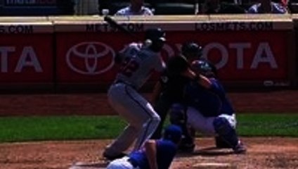 Atlanta Braves outfielder Jason Heyward hit in face by a pitch