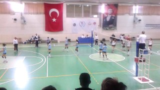 Son anda kurtarış ...Voleybol maçı .Mamak spor salonu