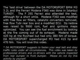 Bmw m3  Vs Ferrari Modena