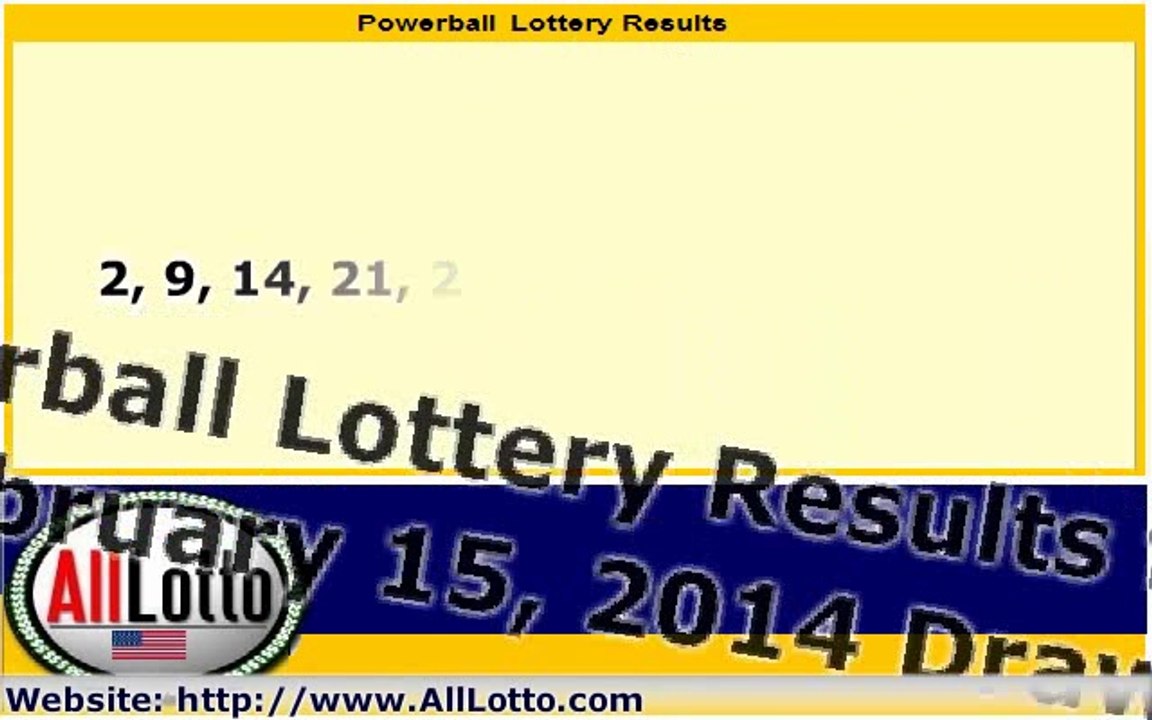 Powerball Lottery Drawing Results for February 15, 2014