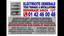 ELECTRICITE PARIS 6eme - 0142460048 - TOUS TRAVAUX ET DEPANNAGES - PERMANENCE 24/24 7/7