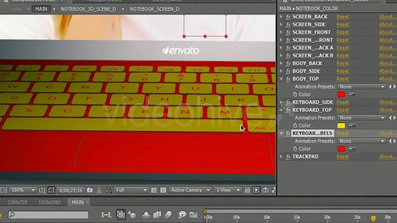 NOTEBOOK DISPLAY - After Effects Template