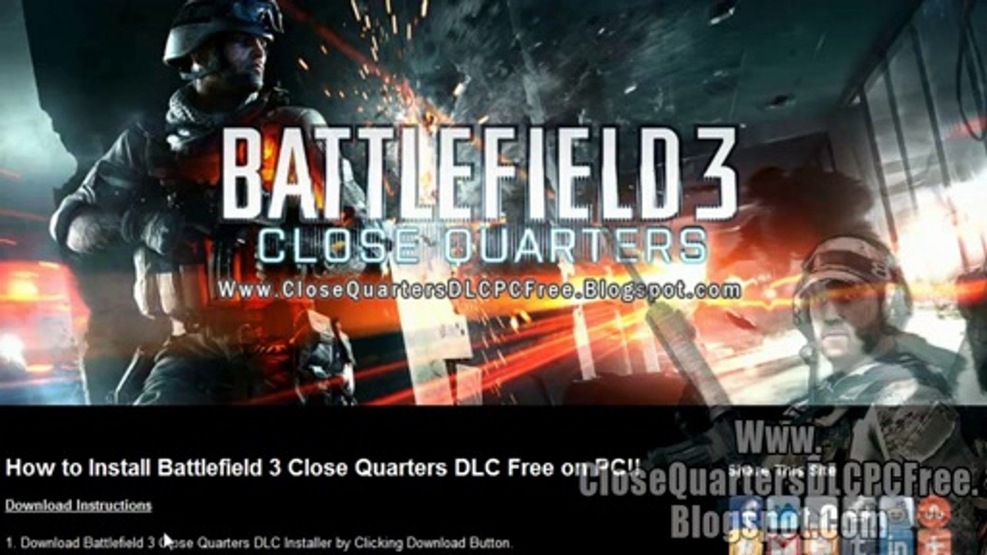 How to Download Battlefield 3 Close Quarters Expansion Pack DLC Game  Installer Free!! - Dailymotion Video