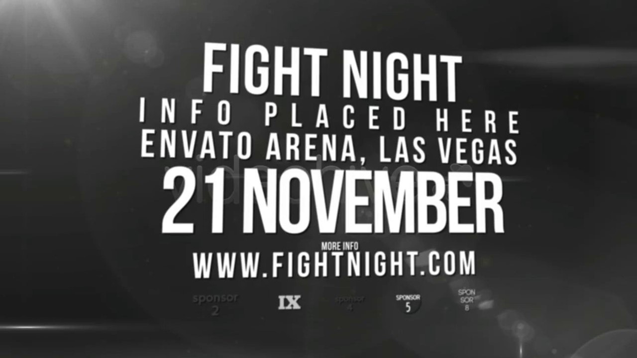Fight Night - Round 3 - After Effects Template