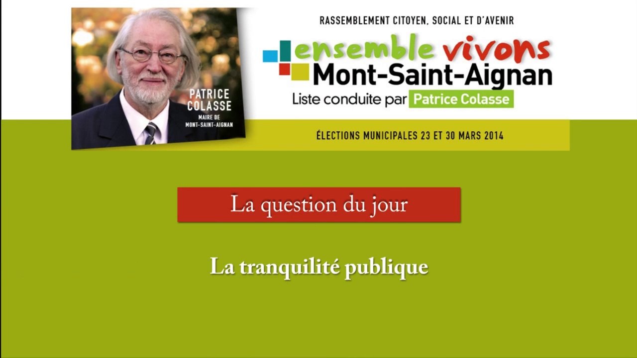 La question du jour : La tranquilité publique - vendredi