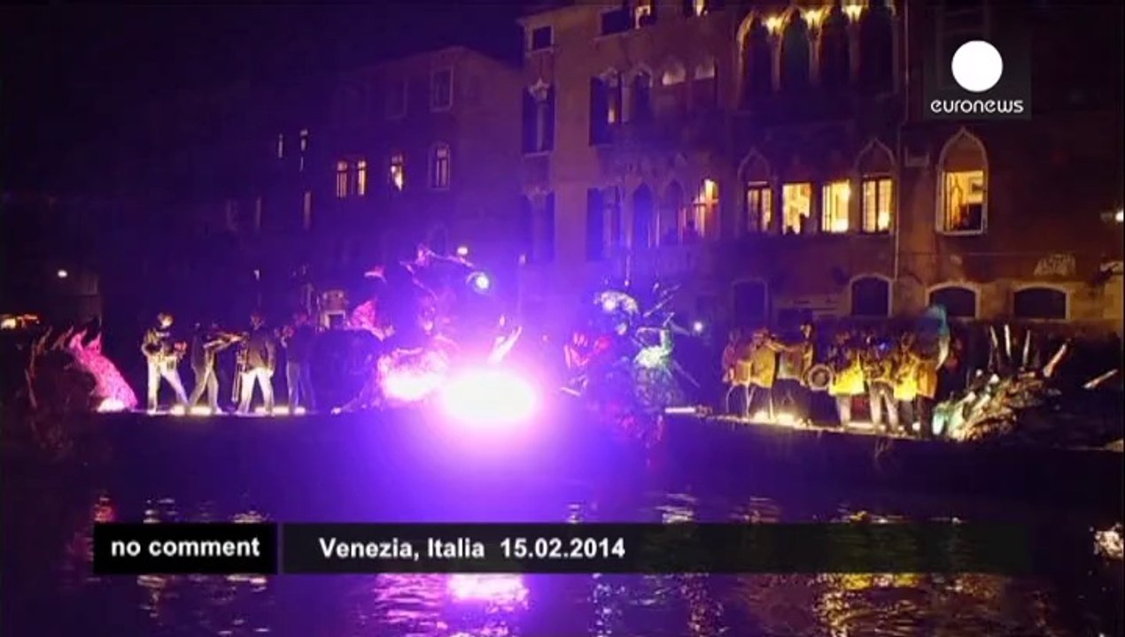 Venice Carnival:"Zombie" walk and aquatic show highlights of first day of celebrations