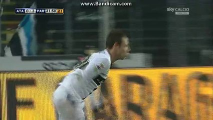 Cassano's 102nd goal in Serie A from set-piece (Atalanta-Parma, matchday 24)