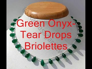 Green Onex Gemstone Beads