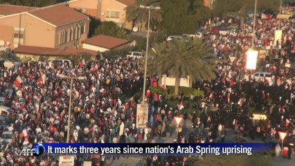 Bahrain protesters mark uprising anniversary