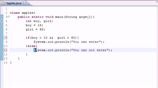Java Tutorial 11 - logical operators