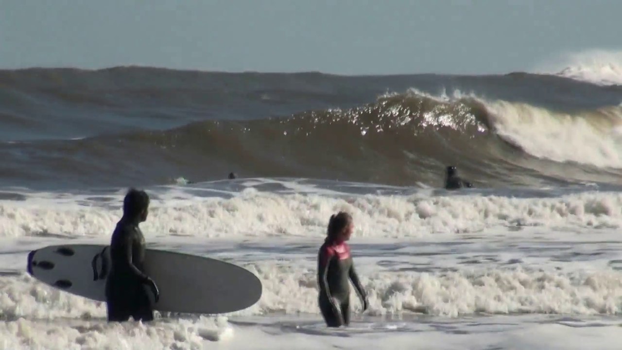 SURF y OLAS en playa Palmera de Candás, Asturias 16 F 2014