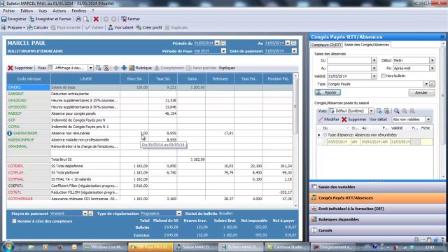 Tutoriel La gestion des plannings sur EBP Paye Open Line