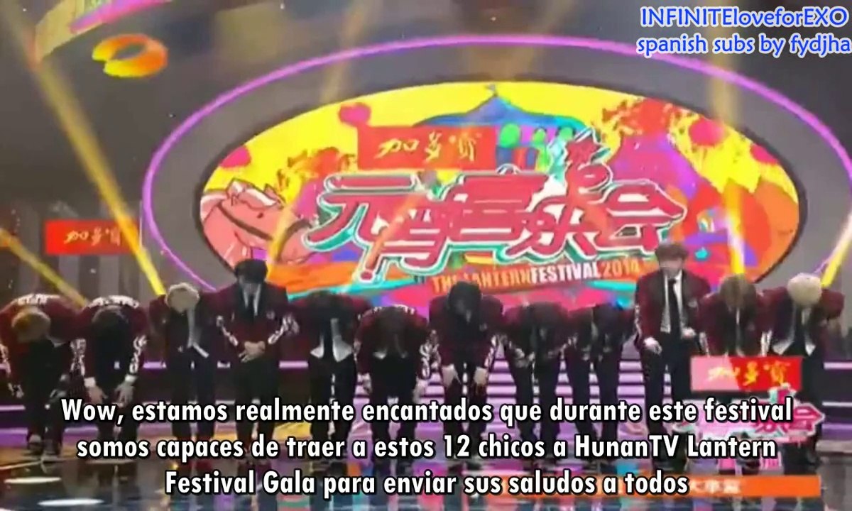 [Sub Español] 140214 EXO Full Cut  @ Hunan TV Lantern Festival Gala