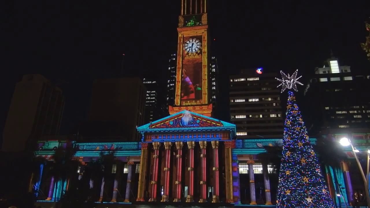 2013 Brisbane City Hall Gold Lotto Laser Show (watch in HD)