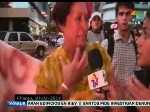 Presidente Maduro exhibe actos vandálicos en Chacao