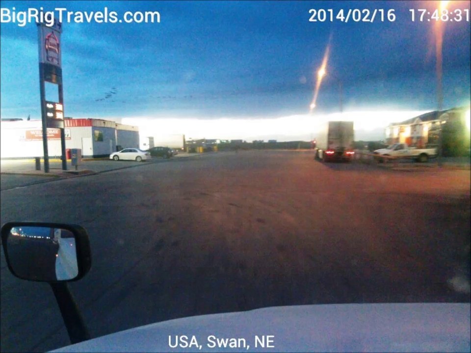 9 BigRigSteve trip the afternoon of 16.2.2014 recorded of 'Lexington, NE' to 'Sidney, NE'