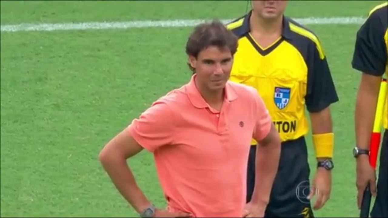 Rafael Nadal, at the Maracana stadium in Rio de Janeiro, Brazil, Feb.16, 2014