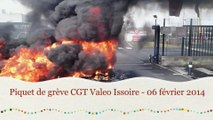 Piquet de grève CGT Valeo Issoire - 06 février 2014