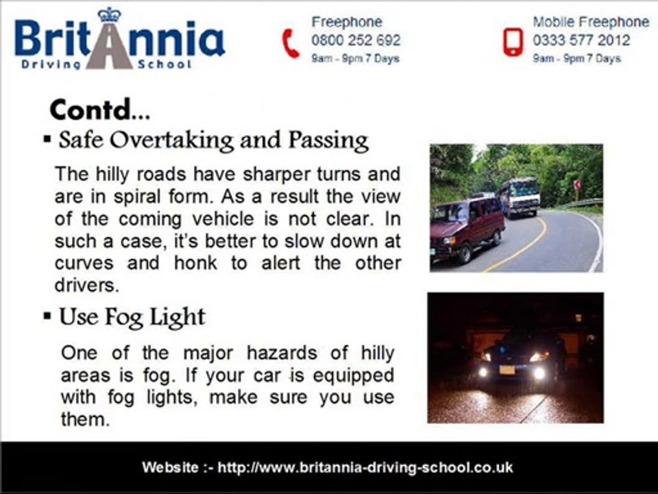 How to drive on Hilly Areas