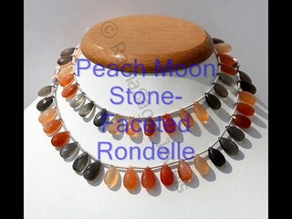 Peach Moonstone Gemstone Beads