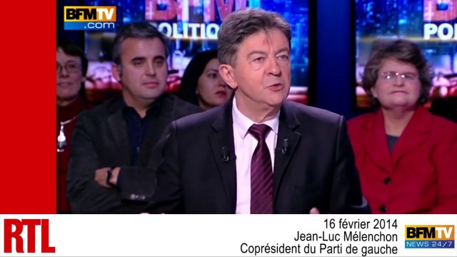 Jean-Luc Mélenchon dénonce le hug de Hollande à Carlos Diaz