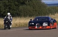 Insane Race :  Bugatti Veyron Vitesse VS Lambo Aventador VS BMW S1000RR