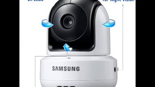 Samsung SEW-3037W Wireless Pan Tilt Video Baby Monitor Infrared Night Vision and Zoom, 3.5 inch
