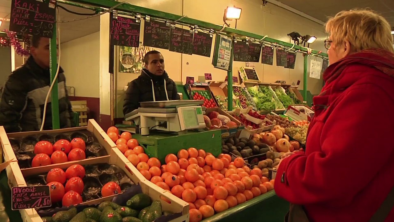 Au marché avec Mireille Gitton (PRG) à Clichy