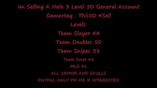 PlayerUp.com - Buy Sell Accounts - Halo 3 Level 50 General Account For Sale