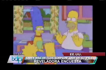 Estudio: estadounidenses saben más de Los Simpson que de su propia geografía